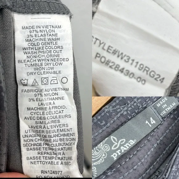 prAna Women's Olivia Short Gravel Camo size 14 Outdoors Hiking Camping - Picture 8 of 8